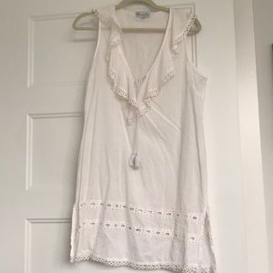 Mudpie linen white dress , size small